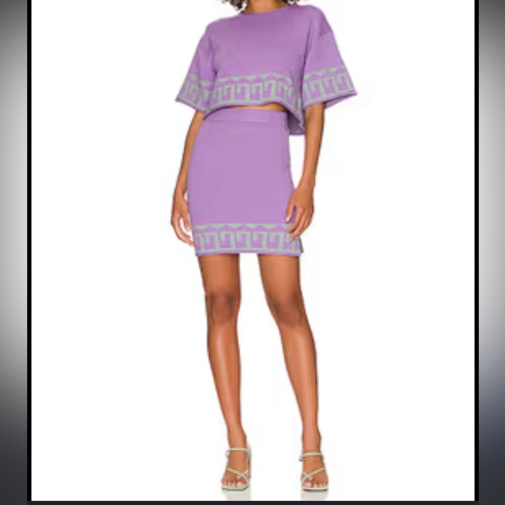 Callahan x Revolve Isa Top & Skirt Set in Dahlia Purple